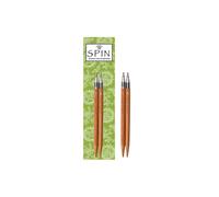 ChiaoGoo Puntas de Agujas Intercambiables Spin de Bambú Color Patina 10 cm 4,00 mm 1 unidad