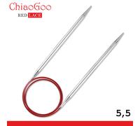 ChiaoGoo Red Lace Juego de Agujas Circulares 80 cm Acero Inoxidable 23 Tallas
