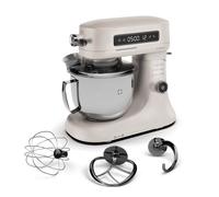 Klarstein Chiara Robot de Cocina 1600W - Bol 5L Acero Inoxidable, 12 Velocidades, Pantalla Táctil LCD, Silencioso ≤72dB, Accesorios Apto Lavavajillas, Carcasa de Aluminio Fundido, Arena
