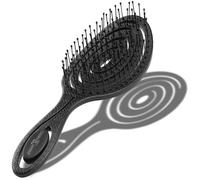 CHIARA AMBRA Cepillo para Pelo Desenredante - Cepillo Pelo Sin Tirones - Cepillo Pelo Antirotura Plástico Reciclado - Cepillo Pelo Rizado Liso Ondulado - Negro
