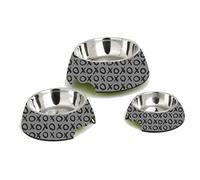 CHIARA Cuenco de Acero Inoxidable de 17,5 cm (Cuenco de Acero Inoxidable con Aspecto Moderno, Apto para lavavajillas y fácil de Limpiar, con Borde Antideslizante, Carcasa de melamina), diseño: Hugs