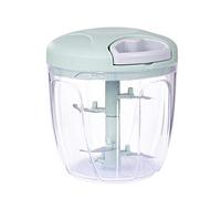 Chiatai Picadora manual de alimentos, 900 ml, 5 cuchillas de acero inoxidable, potente picadora de mano, para frutas, verduras, hierbas, cebollas, verde