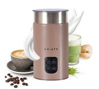CHiATO MilkPLAY Espumador de leche eléctrico y espumador de leche, 4 en 1, hervidor de leche y calentador de leche para espuma fría, matcha, cacao y latte macchiato (marrón)