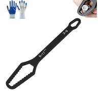 Chiave a doppia estremità, set di chiavi regolabili, impugnatura antiscivolo per dadi spanati e arrugginiti, chiave per dadi per riparazioni domestiche, automobilistiche e in officina (Nero-B)