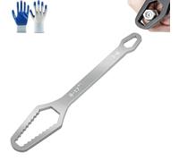 Chiave a doppia estremità, set di chiavi regolabili, impugnatura antiscivolo per dadi spanati e arrugginiti, chiave per dadi per riparazioni domestiche, automobilistiche e in officina (Argento-B)