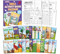 chiazllta 192 mini libros de actividades de la Biblia para niños, recuerdos de fiesta de 4 a 12 años, libros de actividades cristianas a granel incluyen mini libro para colorear, encontrar diferencias