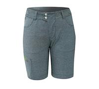 Chiba Baggy Pantalones Cortos con Pantalones Interiores para Hombre Anthracite/Apple Green XL