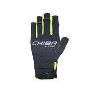 Chiba Guantes Via Ferrata Extrem II - Negro/Amarillo Neón, Talla S