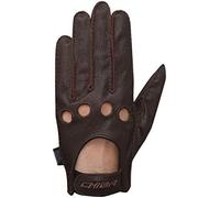 Chiba Hombres Mille Miglia guantes de cuero, marrón, S