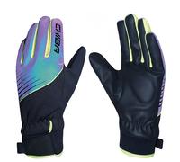 Chiba Kids Waterproof Children's Winter Cycling Gloves Long Reflective Rainbow/B