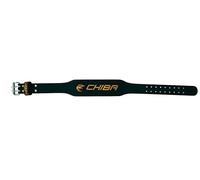Chiba Unisex Cinturón de cuero Black/Gold XS