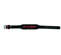 Chiba Unisex Cinturón de cuero Black/Red 4XL