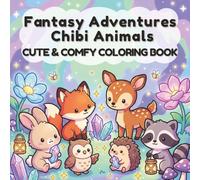 Chibi Animal Fantasy Adventures Coloring Book: Cute and Comfy: 40 Fantasy Adventure Scenes with Bold & Easy Lines