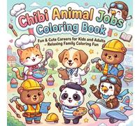 Chibi Animal Jobs Coloring Book: Fun & Cute Careers for Kids and Adults - Relaxing Family Coloring Fun (Animals & Cute)