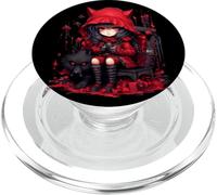 Chibi Caperucita Roja y Lobo Malo | Estilo Anime Kawaii PopSockets PopGrip para MagSafe