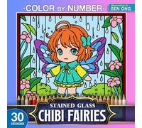 Chibi Fairies Stained Glass Color by Number: A Magical and Cute Fairyland to Brighten Your Day (Stained Glass Color By Number Collection)
