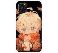 Chibi Girls Autumn Leaves Anime Kawaii Acción de Gracias Carcasa para iPhone 11 Pro MAX