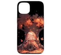 Chibi Girls Autumn Leaves Anime Kawaii Acción de Gracias Carcasa para iPhone 13