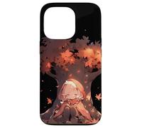 Chibi Girls Autumn Leaves Anime Kawaii Acción de Gracias Carcasa para iPhone 13 Pro