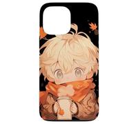 Chibi Girls Autumn Leaves Anime Kawaii Acción de Gracias Carcasa para iPhone 13 Pro MAX