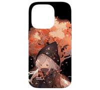 Chibi Girls Autumn Leaves Anime Kawaii Acción de Gracias Carcasa para iPhone 14 Pro
