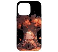 Chibi Girls Autumn Leaves Anime Kawaii Acción de Gracias Carcasa para iPhone 14 Pro MAX