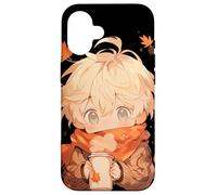 Chibi Girls Autumn Leaves Anime Kawaii Acción de Gracias Carcasa para iPhone 16