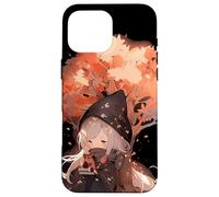 Chibi Girls Autumn Leaves Anime Kawaii Acción de Gracias Carcasa para iPhone 16 Pro MAX