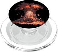 Chibi Girls Autumn Leaves Anime Kawaii Acción de Gracias PopSockets PopGrip para MagSafe