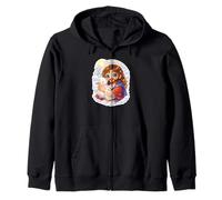 Chibi Jesucristo Kawaii Sosteniendo el Cordero Sudadera con Capucha