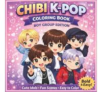 Chibi K-Pop Coloring Book: Boy Group Edition | Cute Idols Fun Scenes Easy to Color | Bold & Easy K-Pop Inspired
