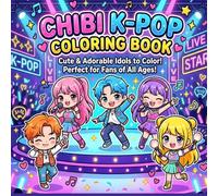 Chibi K-pop Coloring Book: Cute Kawaii Anime Style Illustrations of Korean Idols for Teens and Fans - Relaxing Coloring Pages for Stress Relief and Creativity