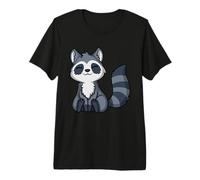 Chibi Kawaii Baby Raccoon Anime Japonés Divertido Camiseta Premium