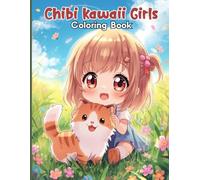 Chibi Kawaii Girls Coloring Book for Kids: A delightful collection of cute chibi girls in stylish outfits, student themes, tiny princess looks, ... poses that let kids enjoy relaxing.