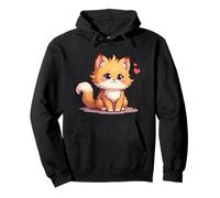 Chibi Maine Coon Cat Ilustración Diseño Sudadera con Capucha
