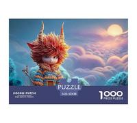 Chibi-style with Red Hair Horns 1000 Pieza Cartulina Premium Rompecabezas Premium Fantasy Horned Creature Extremadamente Difícil Juguete De Cumpleaños Rompecabezas Para Decoración Del Hogar 52x38cm/10