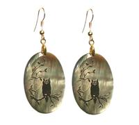 Chic Abalone Shell Earrings Alloy Women Dangle Earring for Girls Fashionable Lady Jewelry