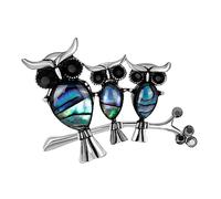 Chic Alloy Owl Brooch Delicate Cat'S Eye Jewelry Dresses Coats for Women