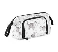Chic American Shorthair Cats - Estuche organizador de lápices de gran capacidad, portátil, para adolescentes y adultos, suministros escolares