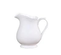 Chic Antique | Elegante jarra de leche, jarra de agua, 18 cm de altura, 1 litro, 100% porcelana blanca, perfecta para café, té y decoración, de la serie Provence