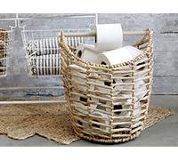 Chic Antique Portarrollos cesta para guardar papel higiénico rollos con portarrollos jacinto de agua