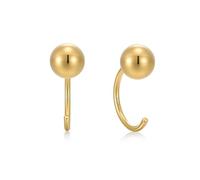 CHIC & ARTSY Pendientes de aro de plata de ley 925 para mujer, juego de aros pequeños con barra de bola, estrella, luna, cruz y perla, ligeros, cómodos, para uso diario y para dormir, 8mm half hoop