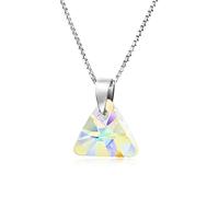 Chic Bijoux Pendientes colgantes en forma de gota para mujer, hechos con plata de ley 925 y cristales austriacos, para madres, morado/azul/negro, Cristal Plata, Cristal