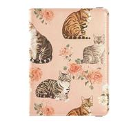 Chic Cats - Funda protectora para pasaporte y tarjeta de vacunación, organizador de documentos de viaje para hombres y mujeres, resistente al agua