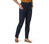 Chic Classic Collection Stretch Elastic Waist Pull-on Legging Pant Jeans, Dark Shade Denim, 48 Petite para Mujer