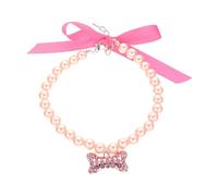 Chic Collar Perlas Rosa de Adorno, Perro y Gato | para Fotos y Bodas, Aleación y Rhinestone, Cómodo y Transpirable, Pensado para Gatitos y Cachorros