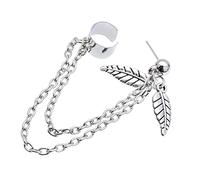Chic Ear Jewelry 1pc Women's Leaf Tassel Earrings Fashion Party Eardrop in Vintage Tone