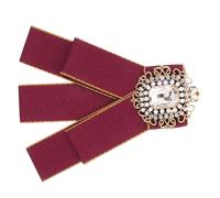 Chic Fabric Pin Vintage Bow Tie Wedding Brooch Fashion Statement for Women