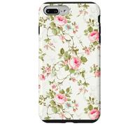 Chic Floral Heirloom Pastel Pink Cottagecore Roses Romantic Carcasa para iPhone 7 Plus/8 Plus