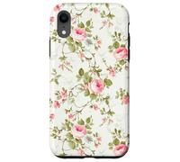 Chic Floral Heirloom Pastel Pink Cottagecore Roses Romantic Carcasa para iPhone XR